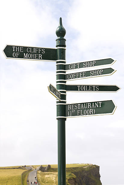 istock Tourist Sign at Cliffs of Moher 184399888