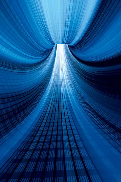 Photo of Blue Digital Tunnel Vertical