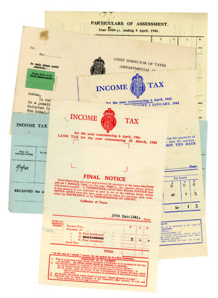 istock British 1940s Income Tax documents 184400290