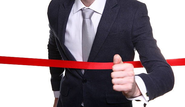 istock Crossing the finish line 184400344