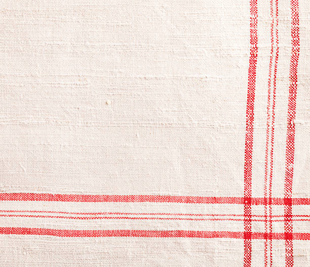 vermelho branco tecido textura dishtowel - pano da cozinha imagens e fotografias de stock