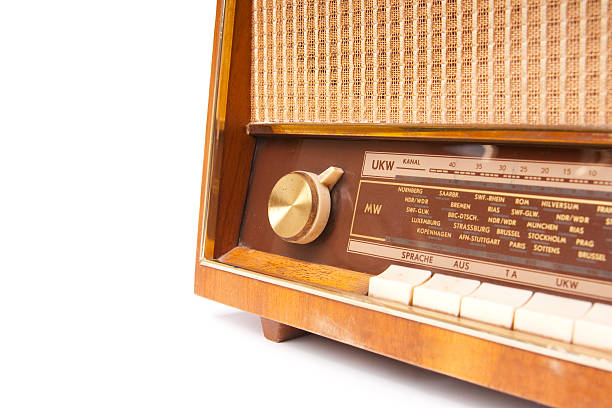 istock Detail of old worn radio 184400607