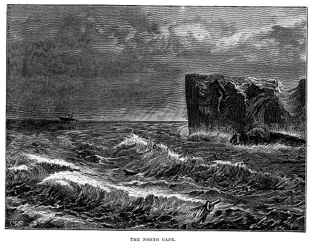 ilustrações de stock, clip art, desenhos animados e ícones de o cabo do norte - prince edward island old storm 19th century style