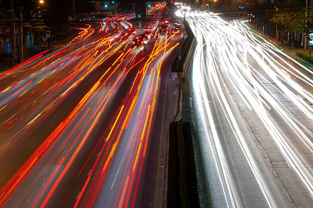 istock Long Exposure City Night Traffic 184400673