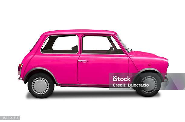 Foto de Mini Cooperderosa e mais fotos de stock de Carro - Carro, Figura para recortar, Rosa - Cor