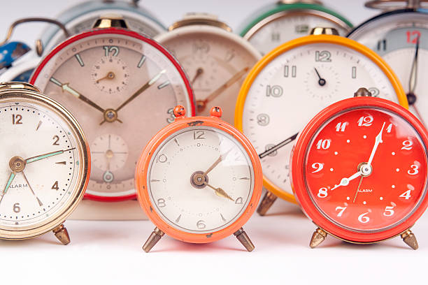 istock Group of alarm clocks 184400840