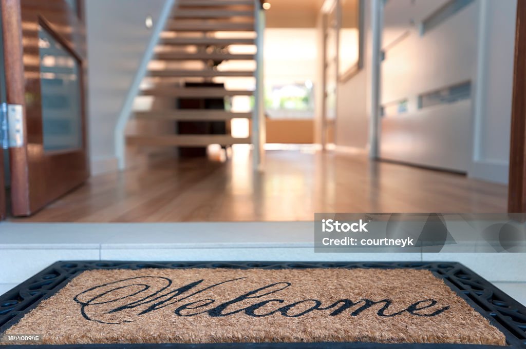 Nahaufnahme von einer Fußmatte in einem einladenden house - Lizenzfrei Wohnhaus Stock-Foto