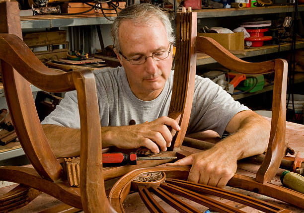 istock Antique Chair Repair 184401226