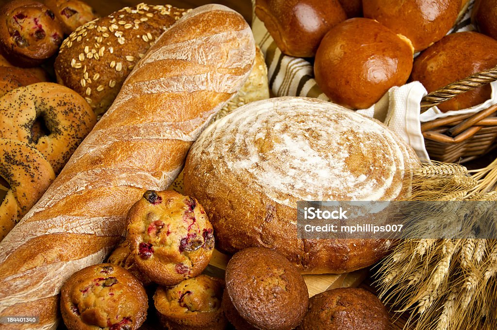 Bakery Assortment of breads.  Please see my portfolio for other food related images. Bakery Stock Photo