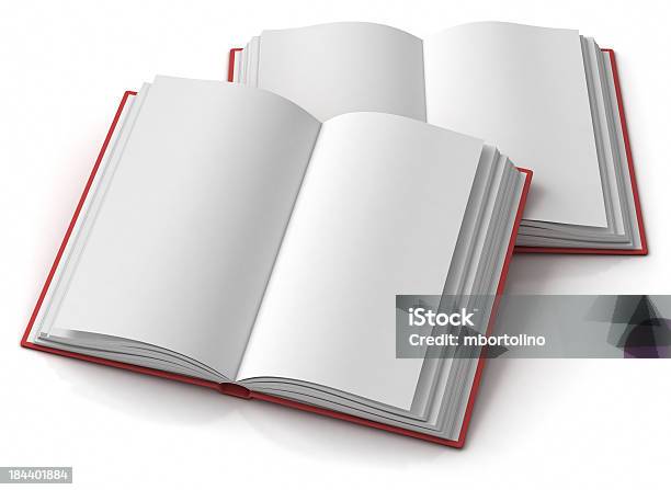 Foto de Inaugurado Em Branco Hardback Livros e mais fotos de stock de Aberto - Aberto, Figura para recortar, Livro