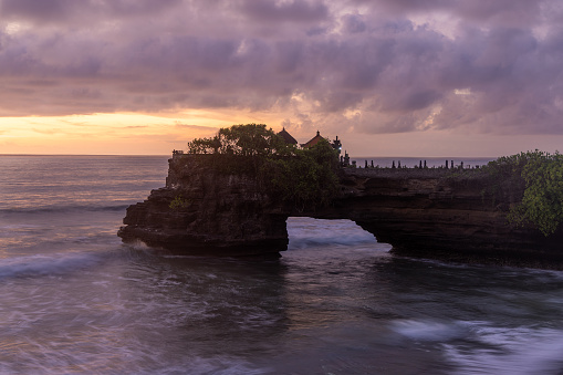 Tanah lot temple on sunset, Bali, Indonesia