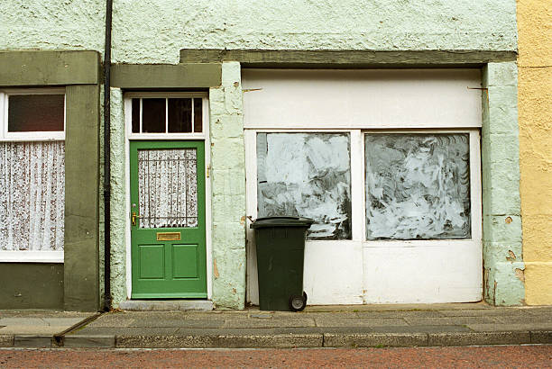 istock Missed privacy - Glass windows painted over 184402947