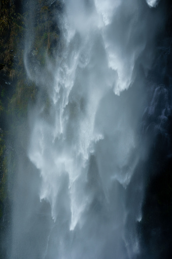 Closeup photo of waterfalls