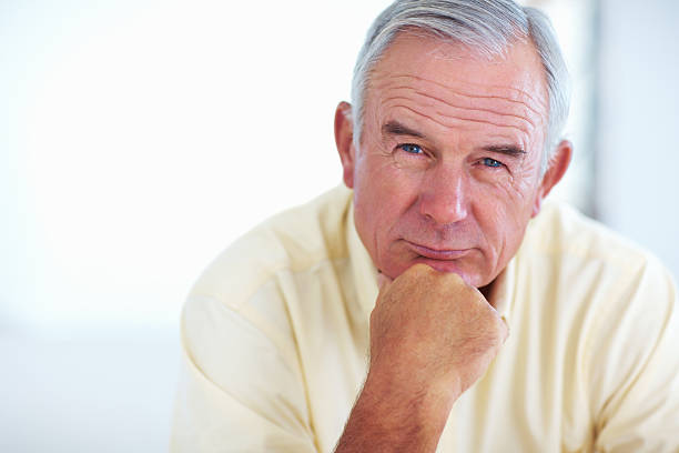 istock Senior man looking at you 184403403