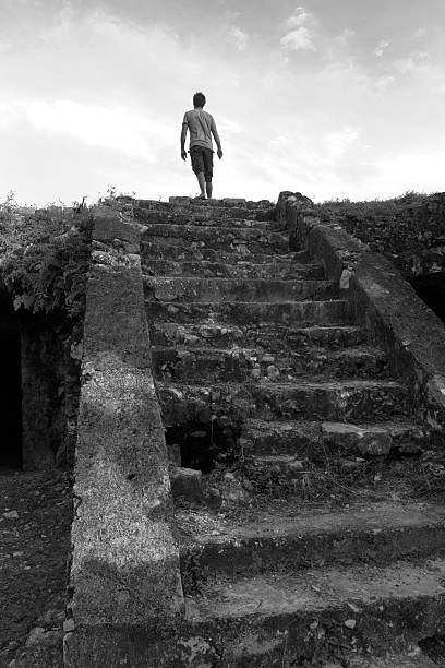 Haiti, Aquinas, stairway, Fort Olivier. "Haiti, Aquinas, stairway, Fort Olivier." citadel haiti photos stock pictures, royalty-free photos & images