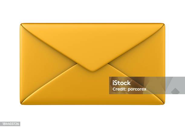 3 D Forma Foto de stock y más banco de imágenes de Amarillo - Color - Amarillo - Color, Bandeja de entrada de correo electrónico, Buzón de cartas