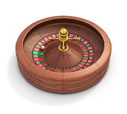 isolated roulette wheel.3d render.