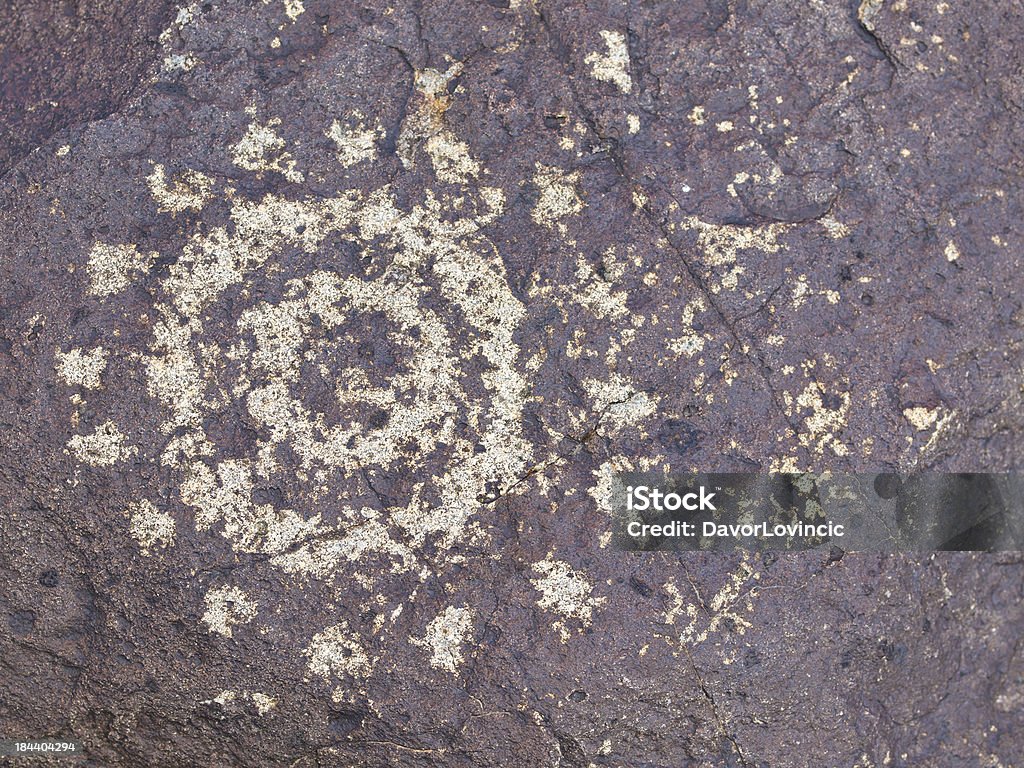 Circe e motivo a pois - Foto stock royalty-free di Area ricreativa nazionale Three Rivers Petroglyph