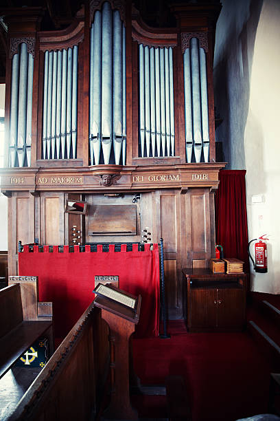 istock Tall church organ 184404861
