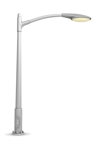 Cartoon style lamp post isolated on white.Could be useful in a transportation composition.This is a detailed 3d rendering.