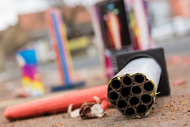 istock Traces of New Year's fireworks 184405881