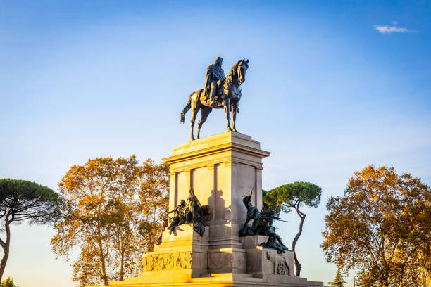 istock Giuseppe Garibaldi Monument view at sunset in Rome 1844060233
