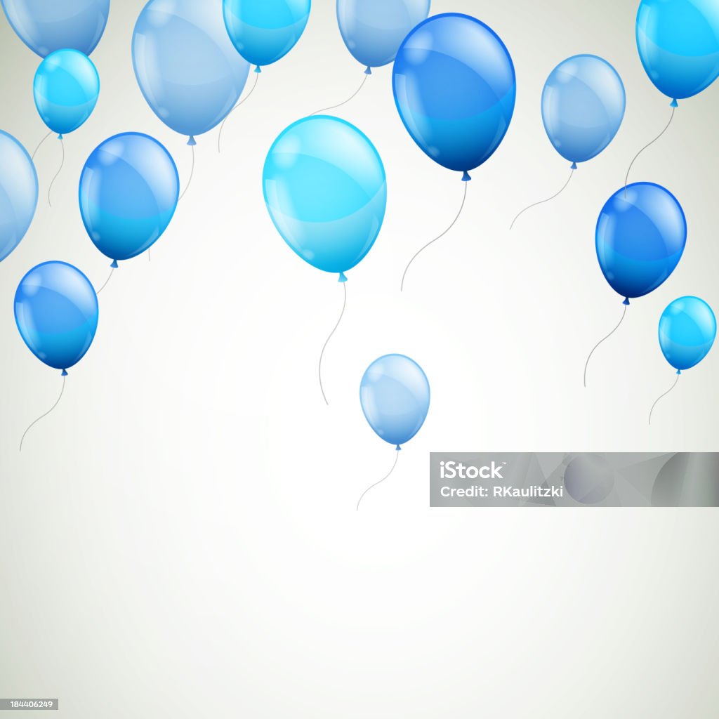 Vetor fundo com balões de azul - Vetor de Azul royalty-free