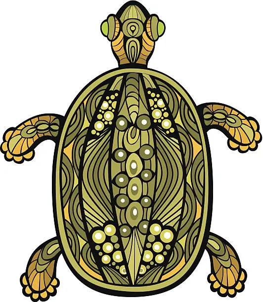 Vector illustration of Fancy Turtle