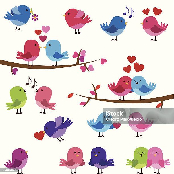 Vector Collection Of Cute Love Birds Stock Illustration - Download Image  Now - Bird, Love - Emotion, Cartoon - iStock