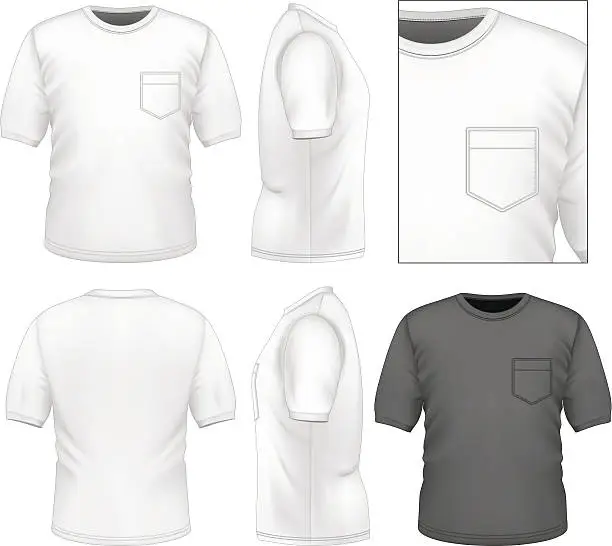 Vector illustration of Men's t-shirt design template