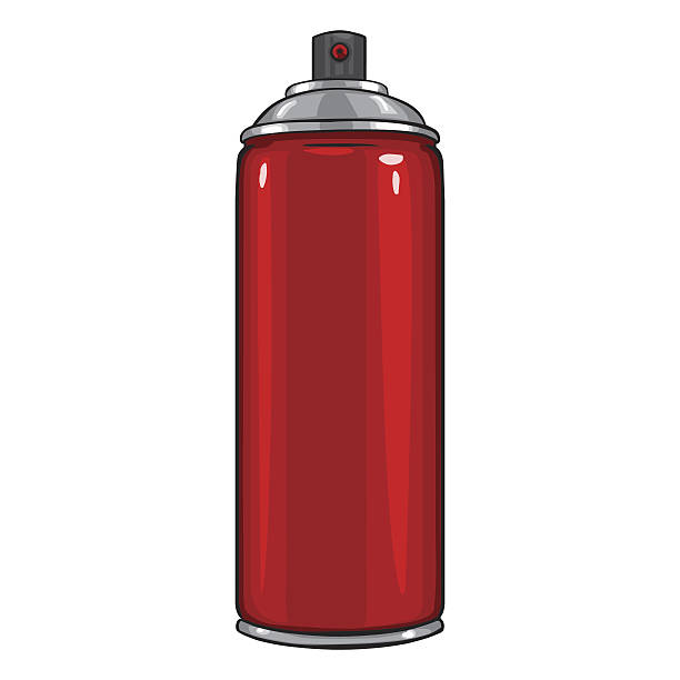 illustrations, cliparts, dessins animés et icônes de vecteur dessin animé avec de la peinture aérosol sprays rouge - spray paint vandalism symbol paint