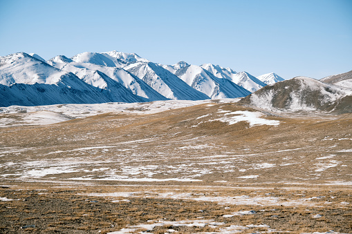 View of Arabel highland plateau in winter