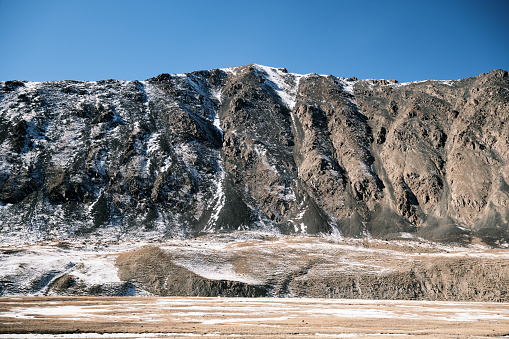 Medium view of South Tien Shan mountains in winter