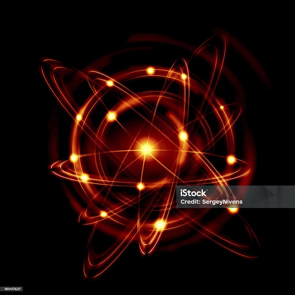 Atom 이미지 - 로열티 프리 궤도 스톡 사진