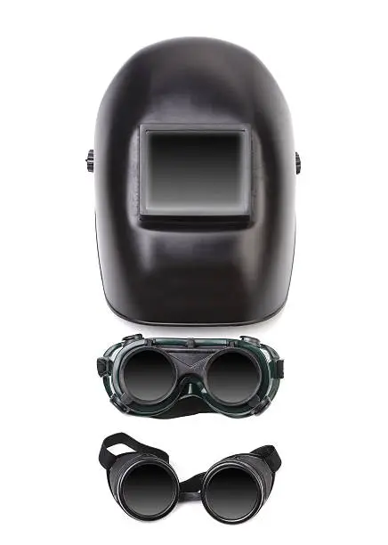 Photo of Welding mask and two glasses.