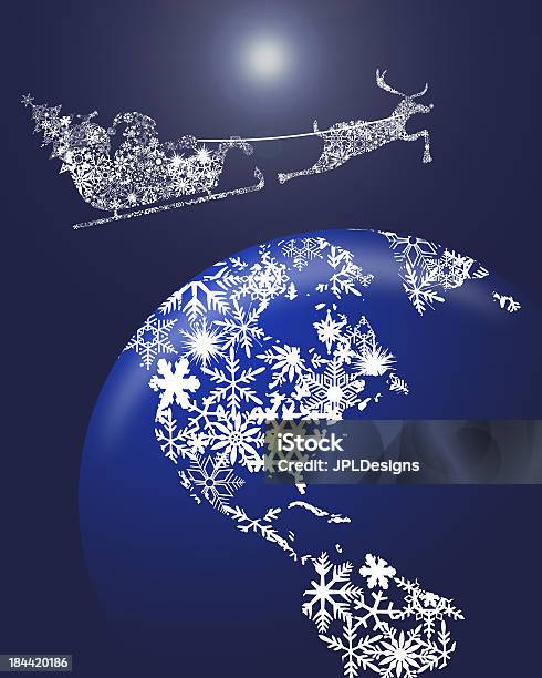 クリスマスサンタのそりトナカイをアース - お祝いのストックフォトや画像を多数ご用意 - お祝い, アメリカ合衆国, イラストレーション