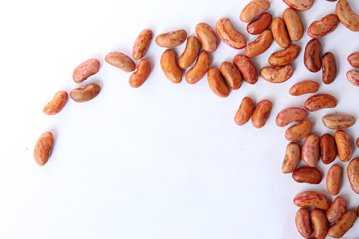 Red beans frame isolated background