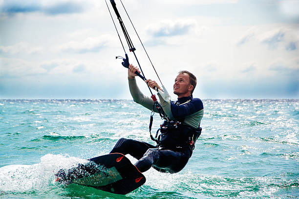 istock Kitesurfer in Black Sea, Crimea 184423539