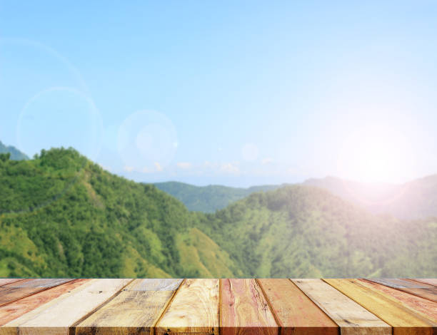 istock Wooden shelves to display products 1844246063