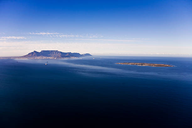 Robben Island and Table Mountain, Cape Town
