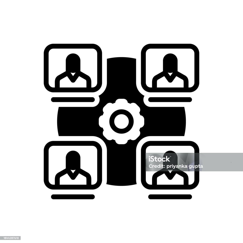 Collaborative Support Icon Collaborative Shared Stock Illustration - Download Image Now - Business ...