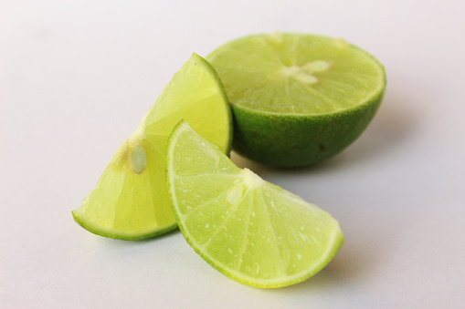 lime fresh sourness fruit with isolated background