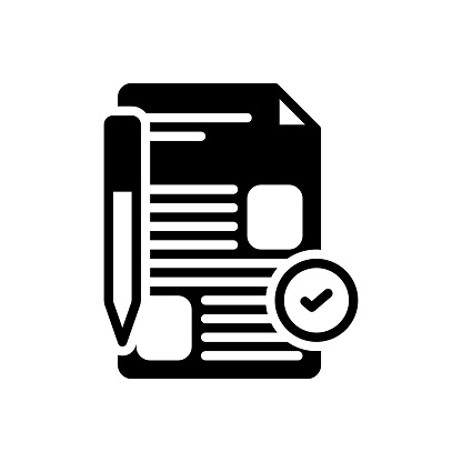 Icon for proposed, prospective, scheduled, paper, document, application, information, paperwork, report