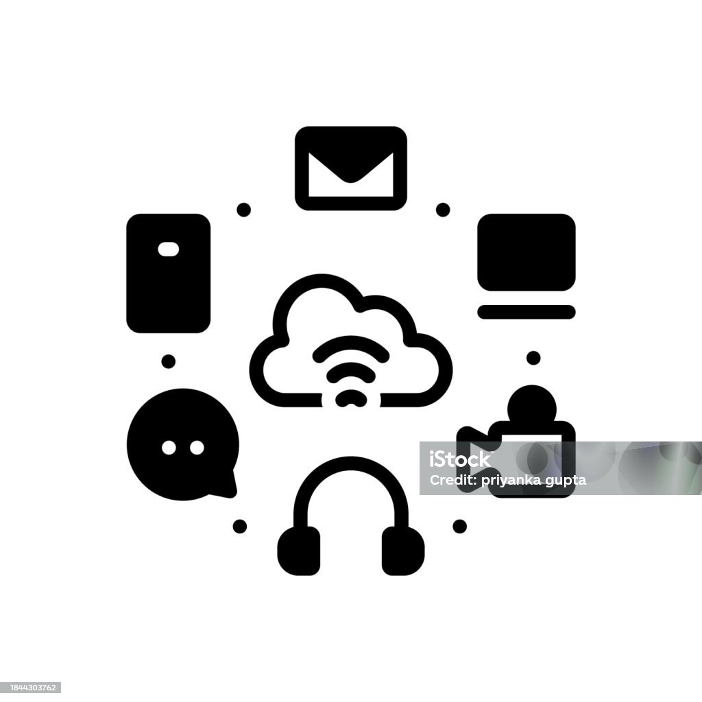 Internet Comm Icon Communications Networking Stock Illustration - Download Image Now ...