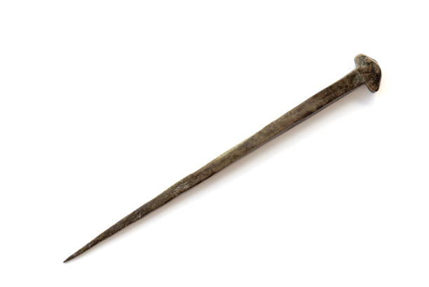 istock Antique hand forged nail 1844308634