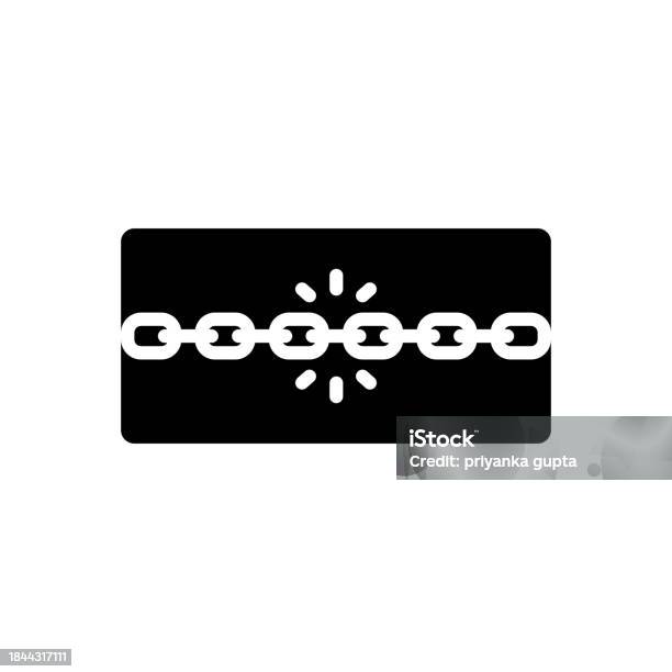 Chain Link Sticker Vector Chain Link Stock Illustration - Download Image Now - Attached, Chain ...
