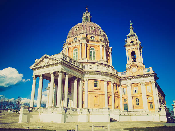 istock Retro look Basilica di Superga, Turin 184432048