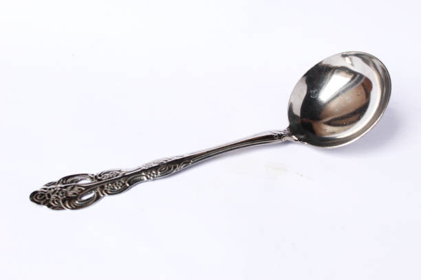 istock classic patterned soup spoon, chroom color, cutlery 1844320866