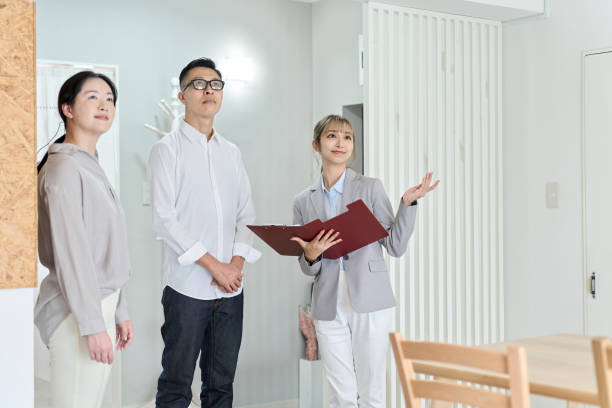 istock Asian woman guiding the room 1844321932