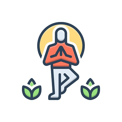 Icon for yoga, health, summation, peaceful, wellbeing, fitness, relax, wellness, pose, exercise, fitness, meditation
